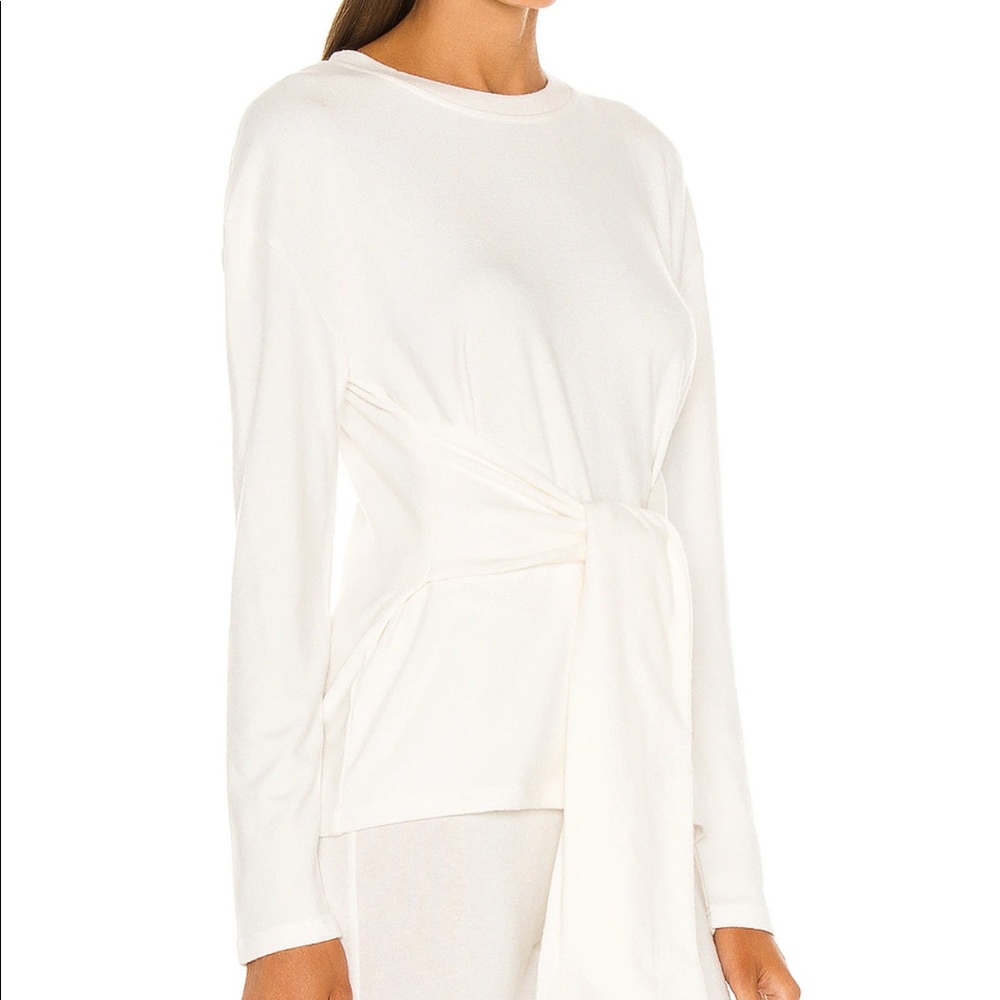 Mina Lisa sweater knit tie front pullover